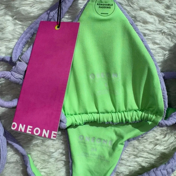 NWT OneOne Swimwear Bikini SET Mauve Lavender Lilac Purple New Ariel Katie - Picture 6 of 7